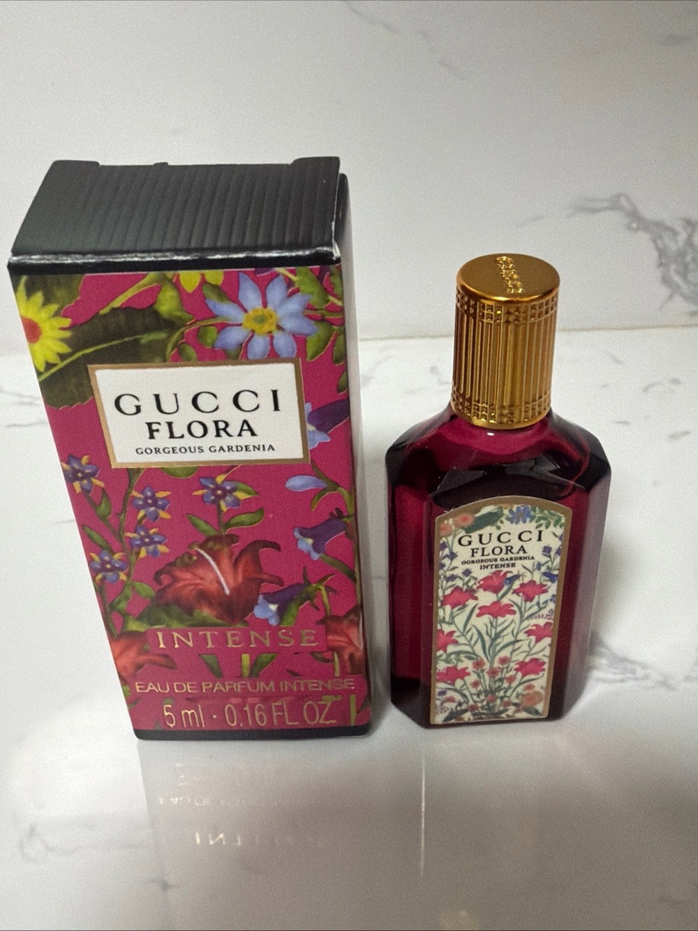 NEW Gucci Flora Gorgeous Gardenia Intense EDP MINI Splash Dabber .16oz, 5ml